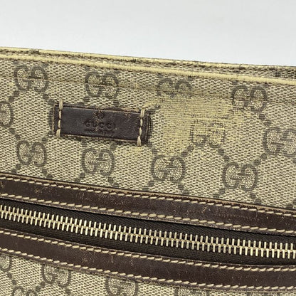 Gucci Shoulder Bag GG Supreme 295257 PVC Brown Chien Pan Gold Hardware Women's