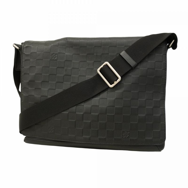 Louis Vuitton Shoulder Bag Damier Infini District MM N41038 Onyx Men's