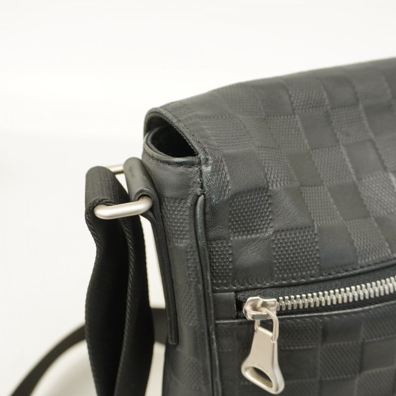 Louis Vuitton Shoulder Bag Damier Infini District MM N41038 Onyx Men's