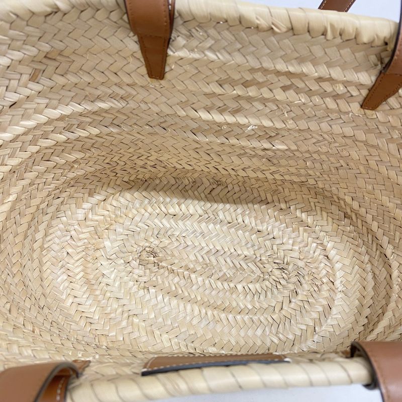 Celine Tote Bag Triomphe Basket Bag Raffia Beige Brown Ladies