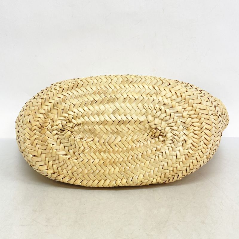 Celine Tote Bag Triomphe Basket Bag Raffia Beige Brown Ladies