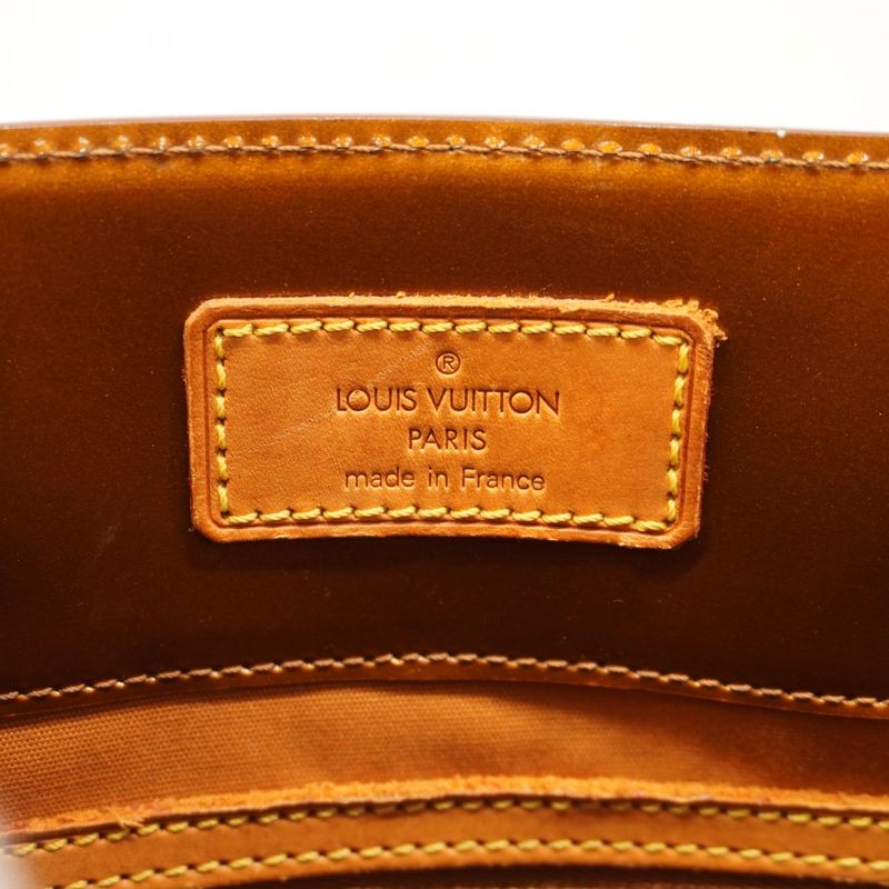 Louis Vuitton Tote Bag Vernis Lead MM M91143 Bronze Ladies
