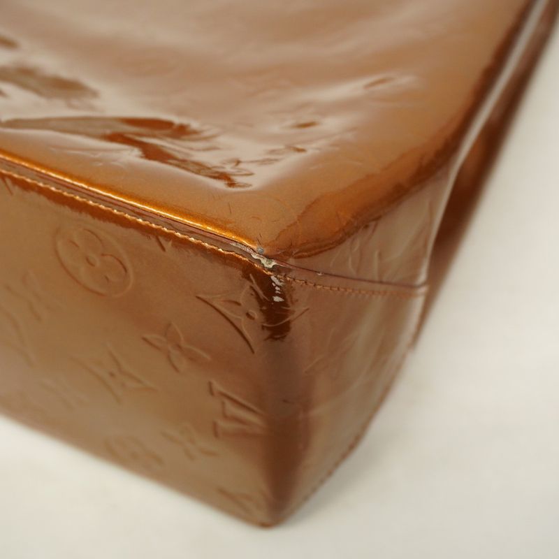 Louis Vuitton Tote Bag Vernis Lead MM M91143 Bronze Ladies