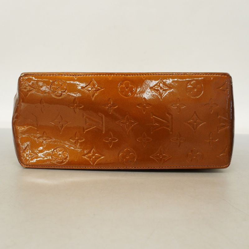 Louis Vuitton Tote Bag Vernis Lead MM M91143 Bronze Ladies