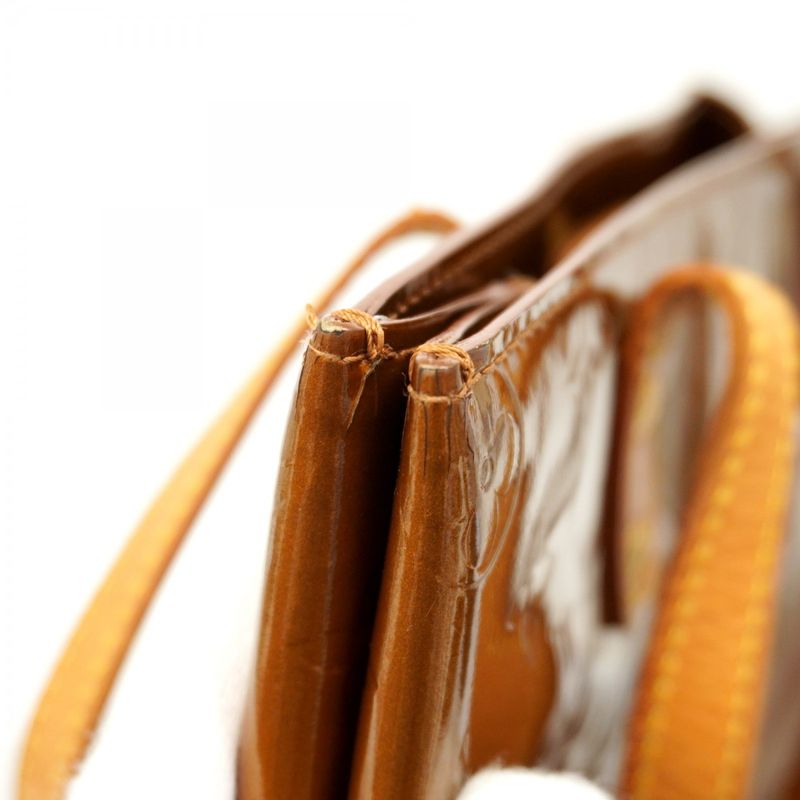 Louis Vuitton Tote Bag Vernis Lead MM M91143 Bronze Ladies