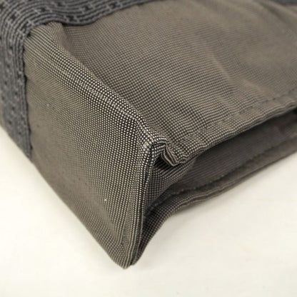 Hermes Tote Bag Her Line MM Canvas Gray Silver Hardware Women