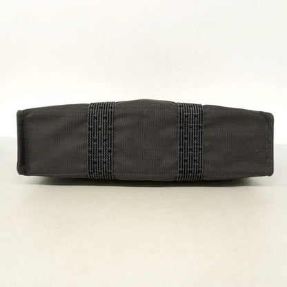 Hermes Tote Bag Her Line MM Canvas Gray Silver Hardware Women