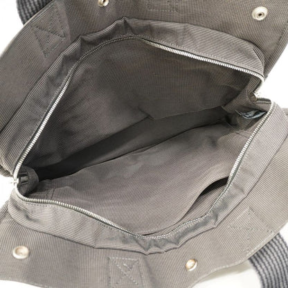 Hermes Tote Bag Her Line MM Canvas Gray Silver Hardware Women