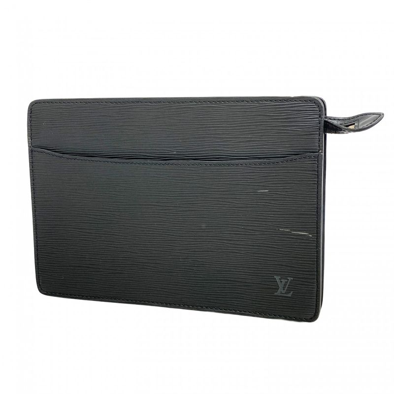 Louis Vuitton Clutch Bag Epi Pochette Homme M52752 Noir Black Men's