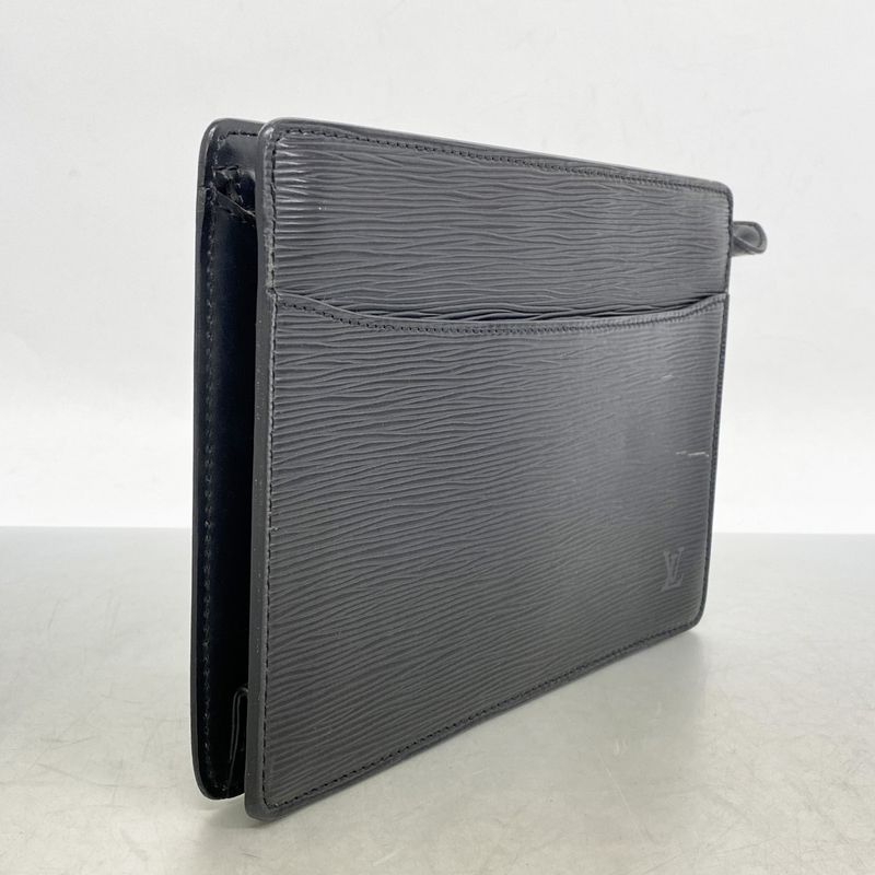 Louis Vuitton Clutch Bag Epi Pochette Homme M52752 Noir Black Men's