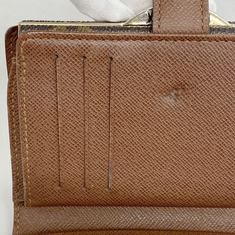 Louis Vuitton Wallet Monogram Portefeuille Viennois M61674 Brown Ladies