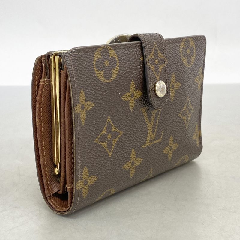 Louis Vuitton Wallet Monogram Portefeuille Viennois M61674 Brown Ladies