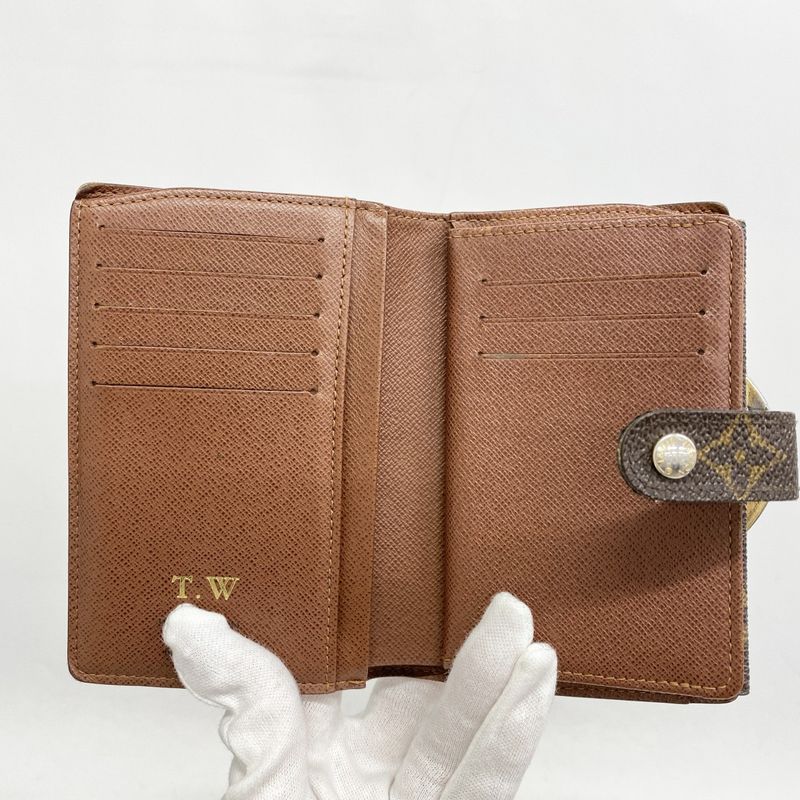 Louis Vuitton Wallet Monogram Portefeuille Viennois M61674 Brown Ladies
