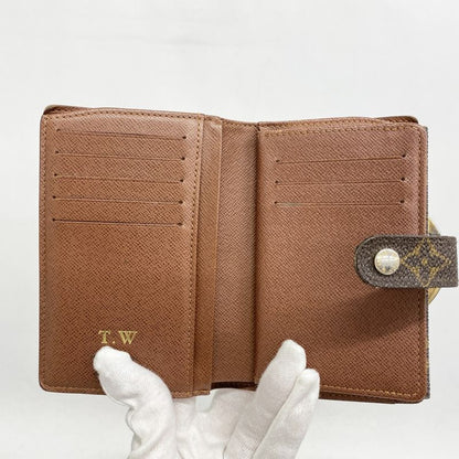 Louis Vuitton Wallet Monogram Portefeuille Viennois M61674 Brown Ladies