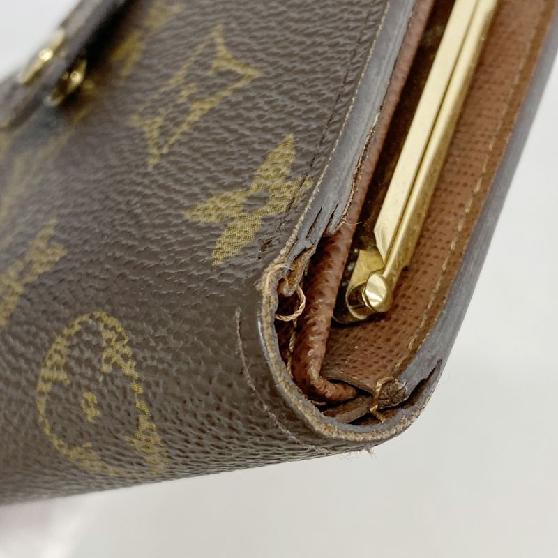 Louis Vuitton Wallet Monogram Portefeuille Viennois M61674 Brown Ladies