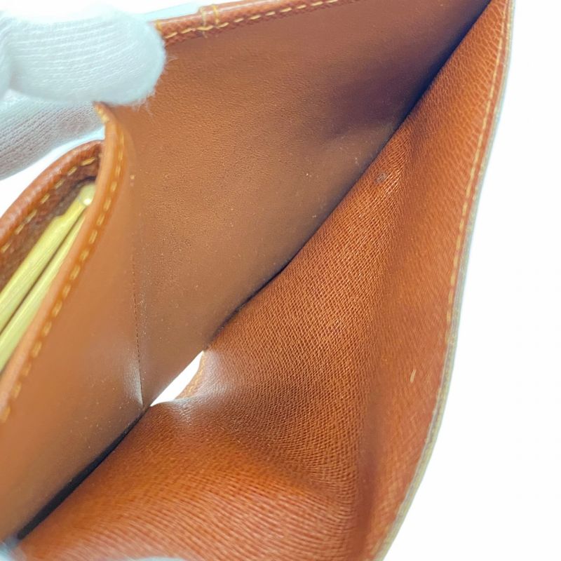 Louis Vuitton Wallet Monogram Portomone Viennese M61663 Brown Women's