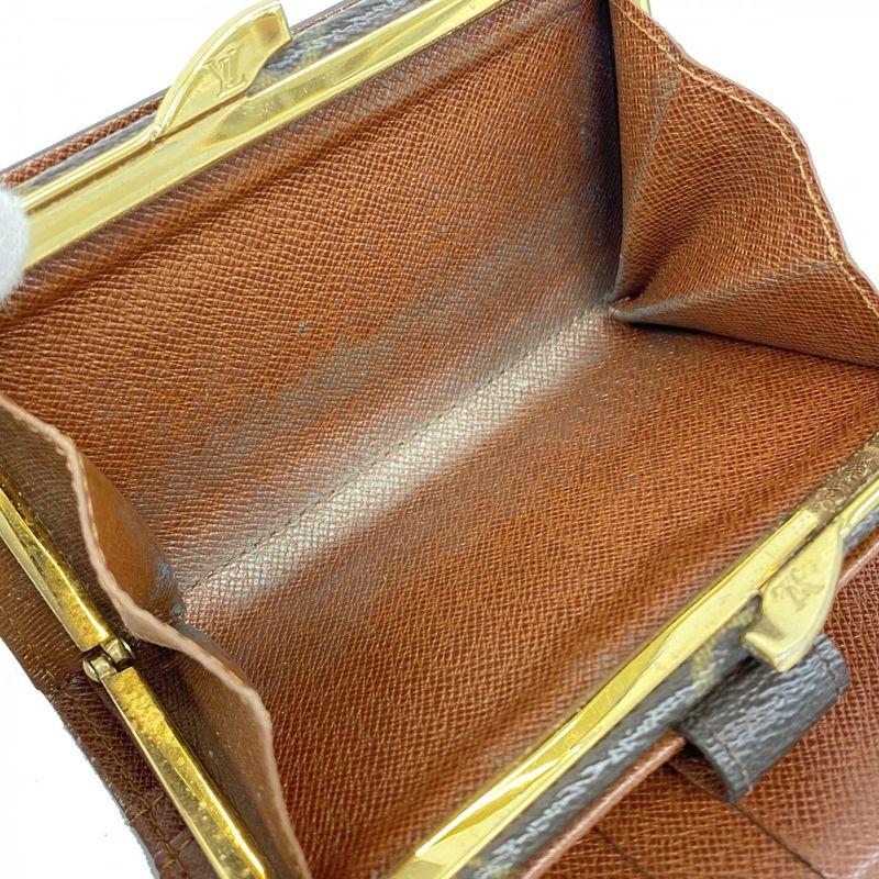 Louis Vuitton Wallet Monogram Portomone Viennese M61663 Brown Women's
