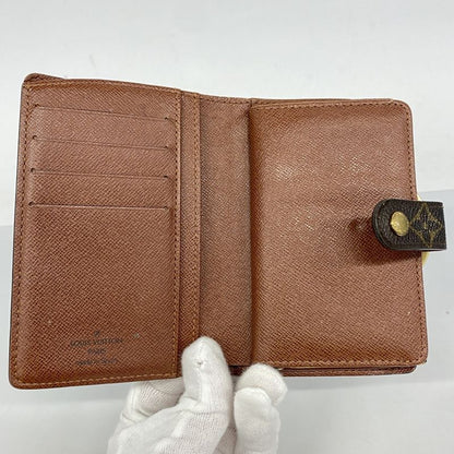 Louis Vuitton Wallet Monogram Portomone Viennese M61663 Brown Women's