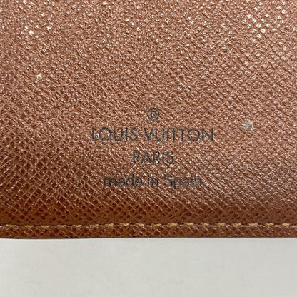 Louis Vuitton Wallet Monogram Portomone Viennese M61663 Brown Women's