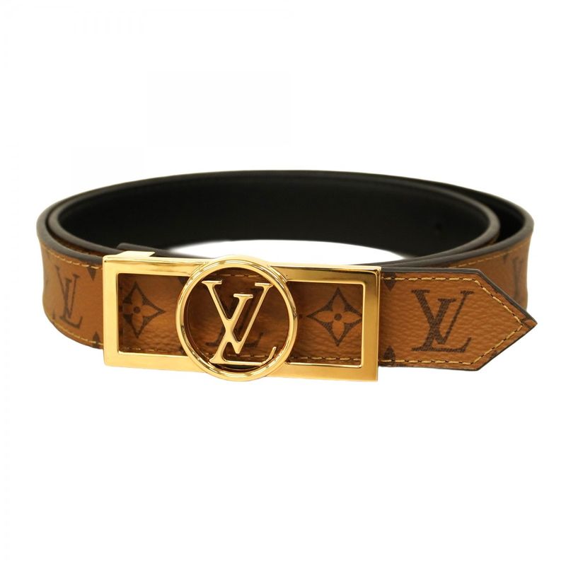 Louis Vuitton Belt Monogram Reverse Sun Tulle Dauphine M0203 Brown Men's