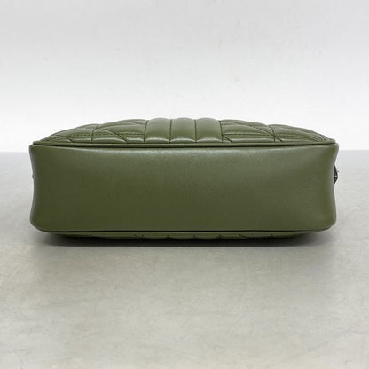 Gucci Shoulder Bag Ggmarmont 447632 Leather Khaki Silver Hardware Women's