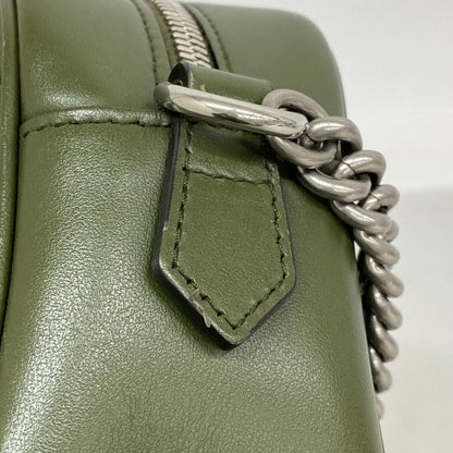 Gucci Shoulder Bag Ggmarmont 447632 Leather Khaki Silver Hardware Women's