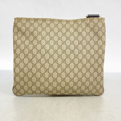 Gucci Shoulder Bag GG Supreme 201446 PVC Beige Brown Chien Pangold Hardware
