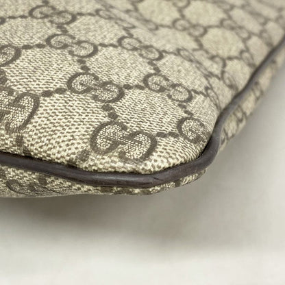 Gucci Shoulder Bag GG Supreme 201446 PVC Beige Brown Chien Pangold Hardware