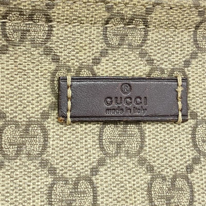 Gucci Shoulder Bag GG Supreme 201446 PVC Beige Brown Chien Pangold Hardware