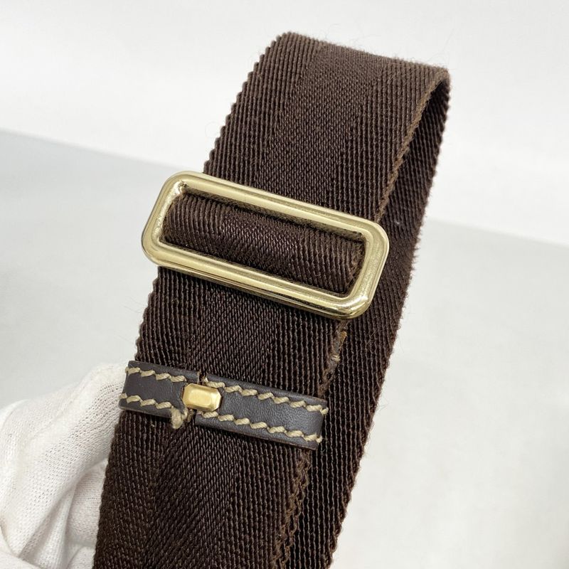 Gucci Shoulder Bag GG Supreme 201446 PVC Beige Brown Chien Pangold Hardware