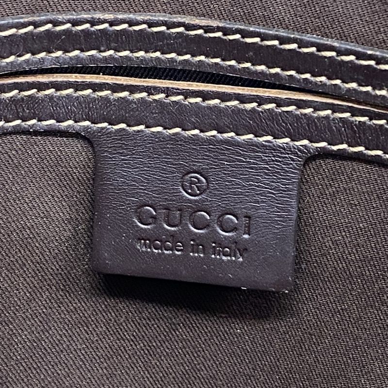 Gucci Shoulder Bag GG Supreme 201446 PVC Beige Brown Chien Pangold Hardware