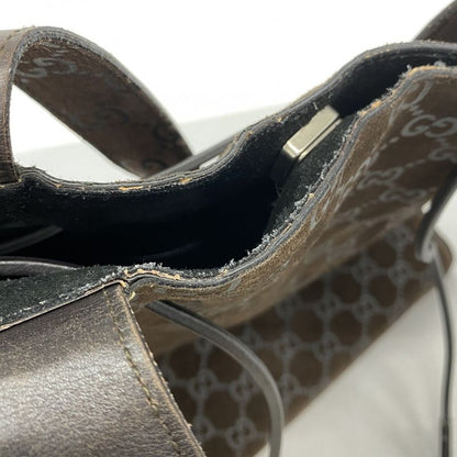 Gucci Tote Bag 002 1052 Suede Brown Silver Hardware Ladies