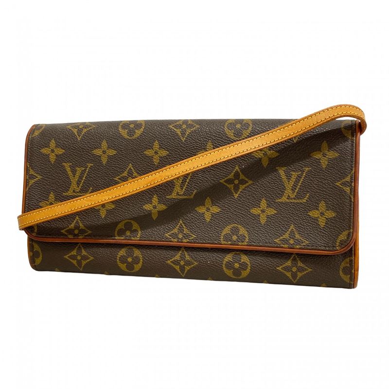 Louis Vuitton Shoulder Bag Monogram Pochette Twin GM M51852 Brown Ladies