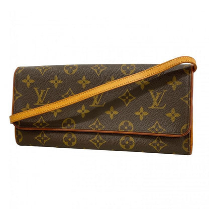 Louis Vuitton Shoulder Bag Monogram Pochette Twin GM M51852 Brown Ladies