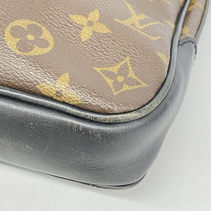 Louis Vuitton Shoulder Bag Monogram Macassar Bass MM M56715 Brown Black Men's
