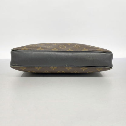 Louis Vuitton Shoulder Bag Monogram Macassar Bass MM M56715 Brown Black Men's