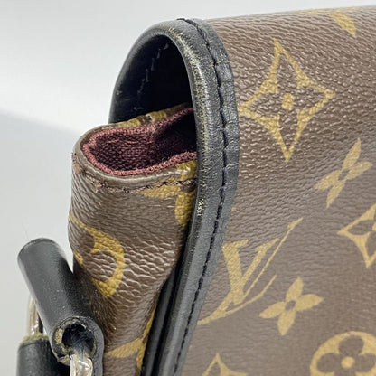 Louis Vuitton Shoulder Bag Monogram Macassar Bass MM M56715 Brown Black Men's