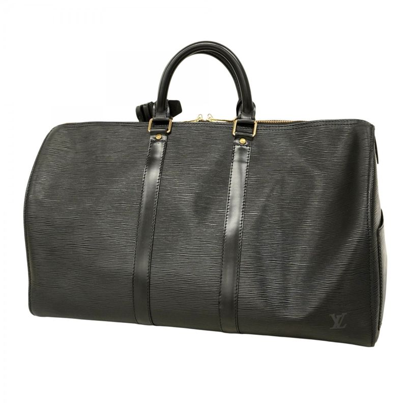 Louis Vuitton Boston Bag Epi Keepall 45 M59152 Noir Black Men Women Unisex