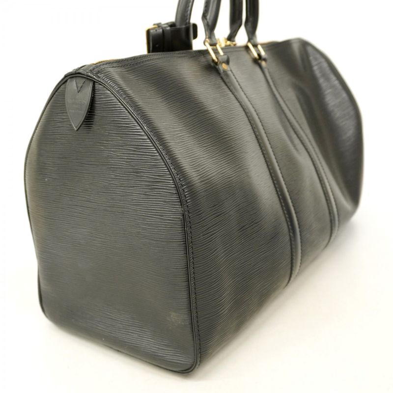 Louis Vuitton Boston Bag Epi Keepall 45 M59152 Noir Black Men Women Unisex