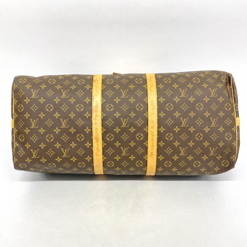 Louis Vuitton Boston Bag Monogram Keepall Bandouliere 60 M41412 Brown Men Women