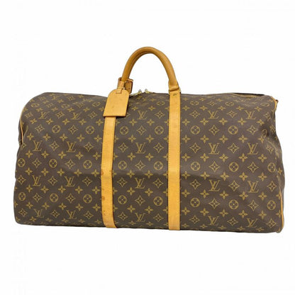 Louis Vuitton Boston Bag Monogram Keepall Bandouliere 60 M41412 Brown Men Women