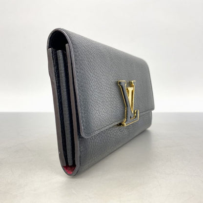 Louis Vuitton Long Wallet Portefeuille Capucines M61248 Noir Black Women's