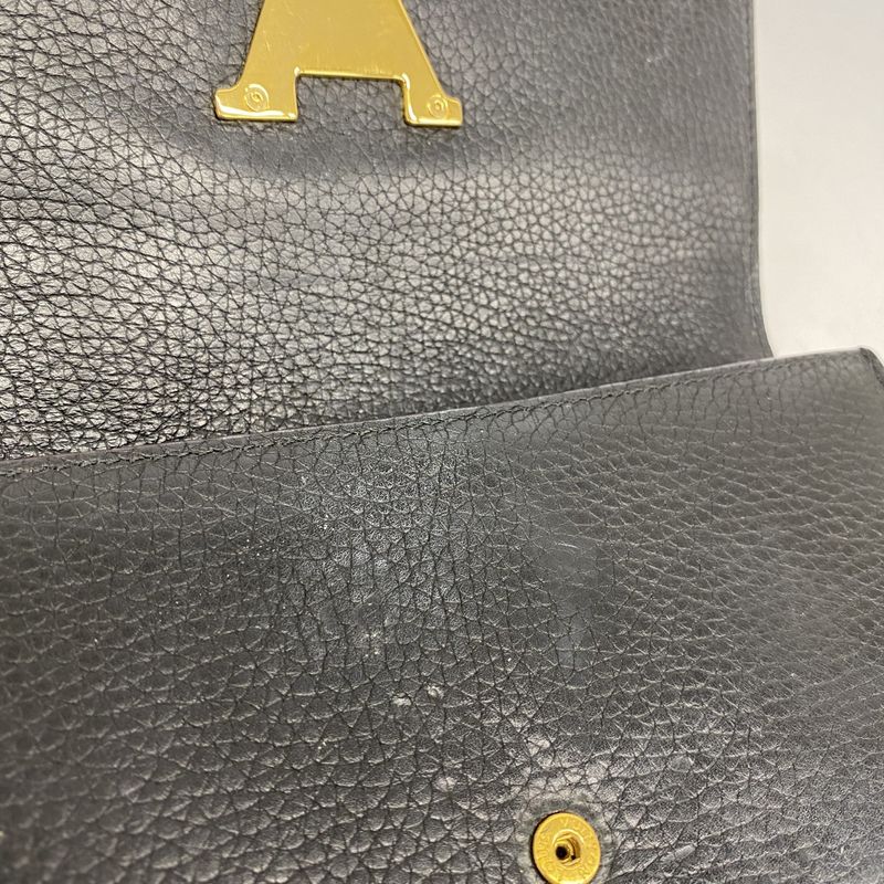 Louis Vuitton Long Wallet Portefeuille Capucines M61248 Noir Black Women's