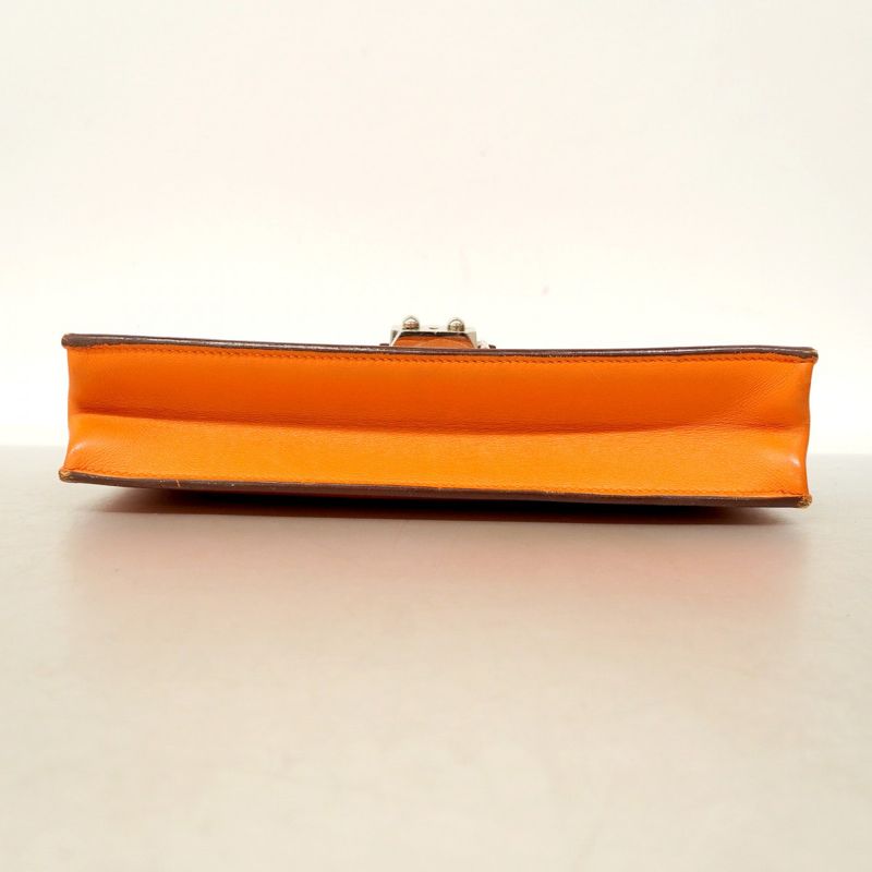Hermes Business Bag Sac a Depeches 27 Swift Orange Silver Hardware K Engraved