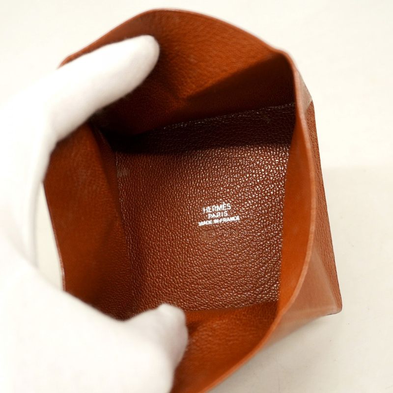 Hermes Coin Case Zulu - Chevre Misor Maron E Engraved Men's Women's Unisex