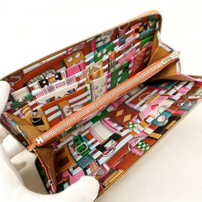 Hermes Long Wallet Azap Long Silk-in Vaux Epson Sesame Silver Hardware B