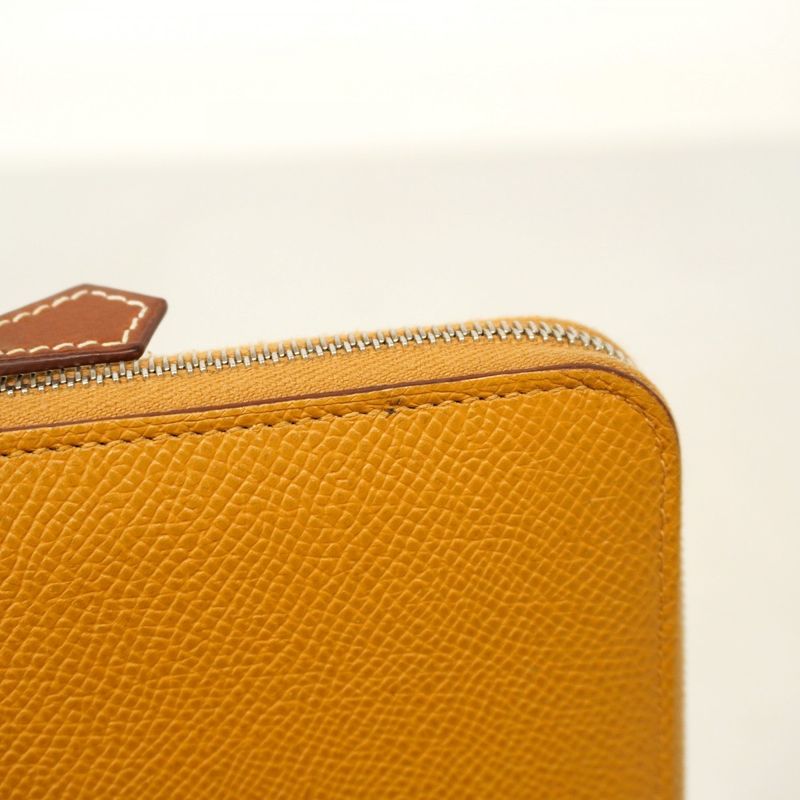 Hermes Long Wallet Azap Long Silk-in Vaux Epson Sesame Silver Hardware B