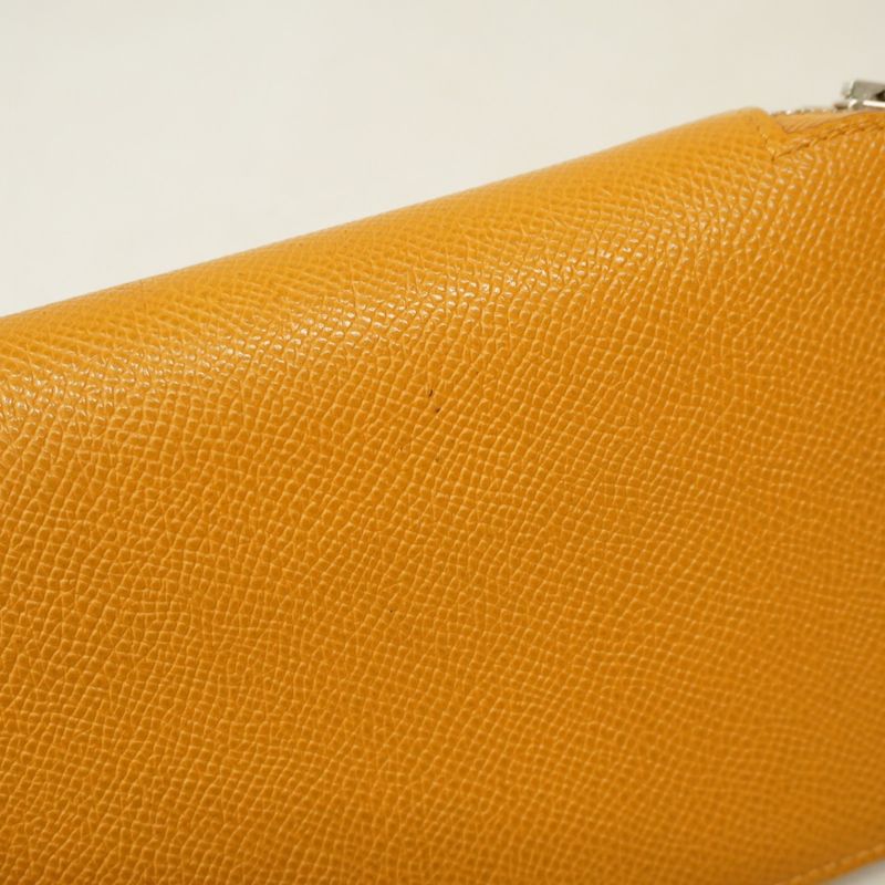 Hermes Long Wallet Azap Long Silk-in Vaux Epson Sesame Silver Hardware B