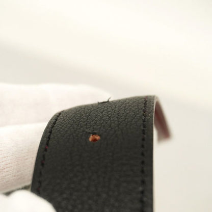 Hermes Belt Constance Belt Courchevel Togo Rouge Ash Black Silver Hardware F