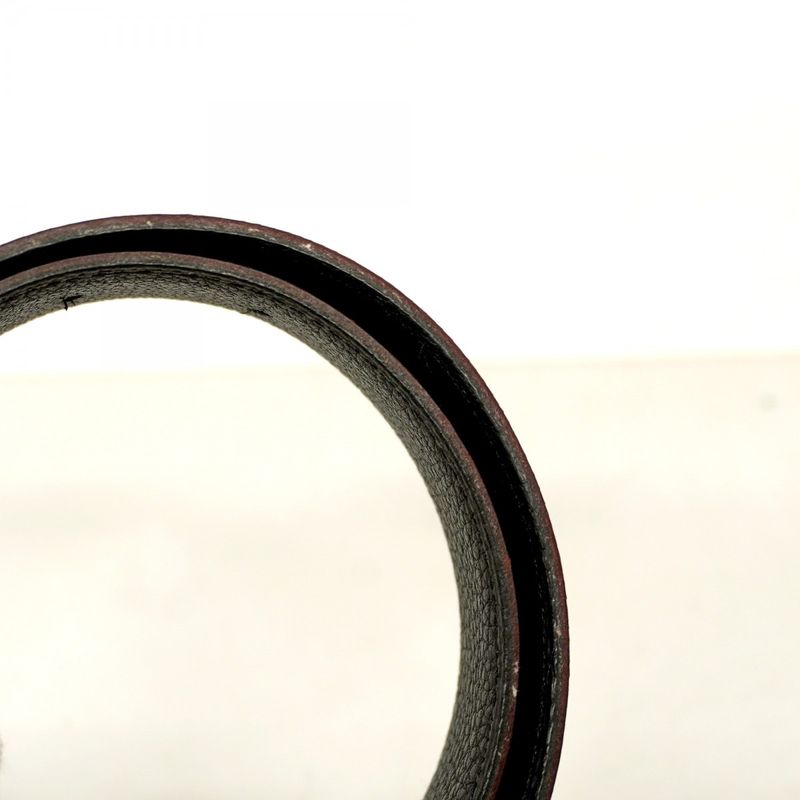 Hermes Belt Constance Belt Courchevel Togo Rouge Ash Black Silver Hardware F